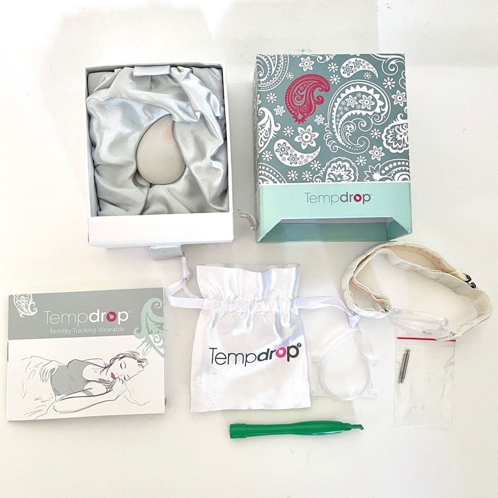 Tempdrop Body Thermometer Wearable Sensor Fertility Tracker, EUC, NEW BATTERY